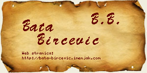 Bata Birčević vizit kartica